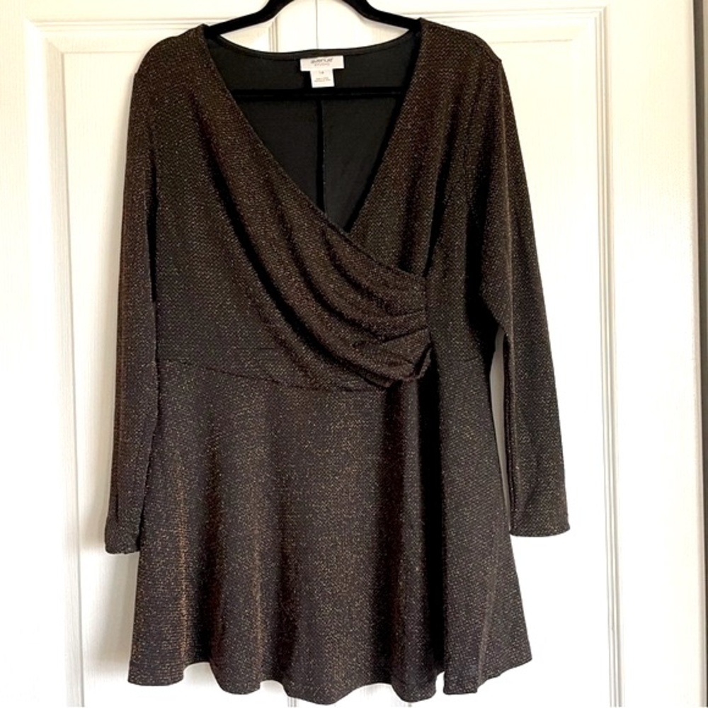 EUC Women’s Avenue Studio 3/4 Sleeve Wrap Top - US14